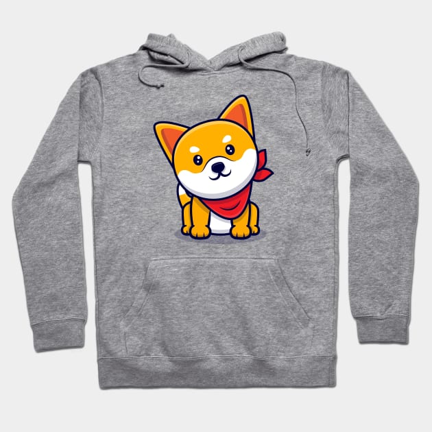 Cute shiba inu bee akita inu shibainu akitainu kawaii Hoodie by crocozen